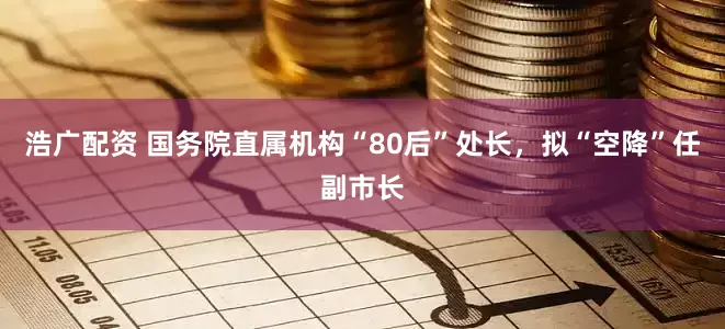 浩广配资 国务院直属机构“80后”处长,拟“空降”任副市长
